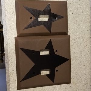 Electrical  light switch plates and one double hook.